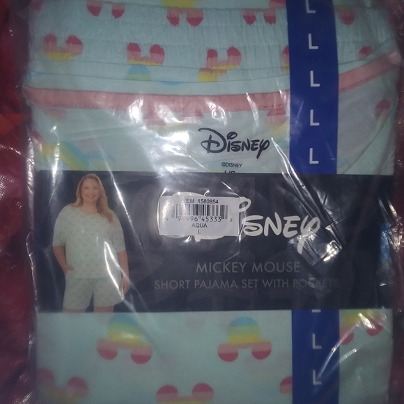Disney pajama shorts set with pockets size large new - Picture 2 of 12